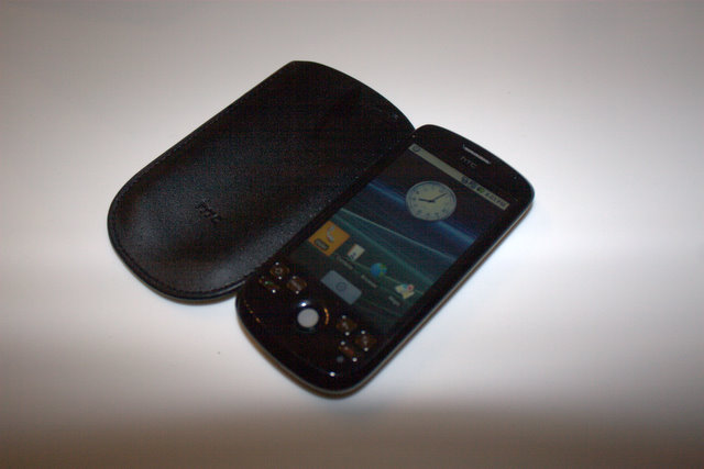 HTC Magic with Leather Case