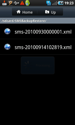 SMS Backup files