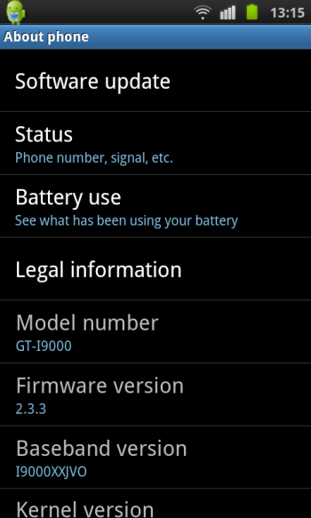Galaxy S - Android 2.3.3