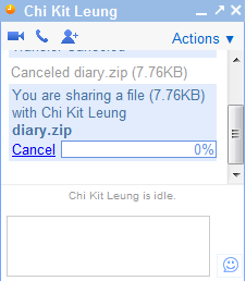 Sending a file