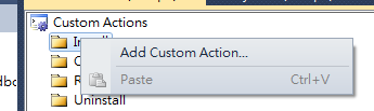 Add Custom Actions