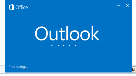 Outlook not working, staying in &quot;prcoessing...&quot;