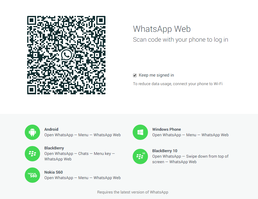 WhatsApp (web version)